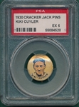 1930 Cracker Jack Pin Kiki Cuyler PSA 5