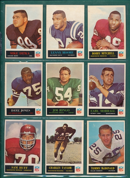 1965 Philadelphia Football Lot of (133) W/ #19 Ditka