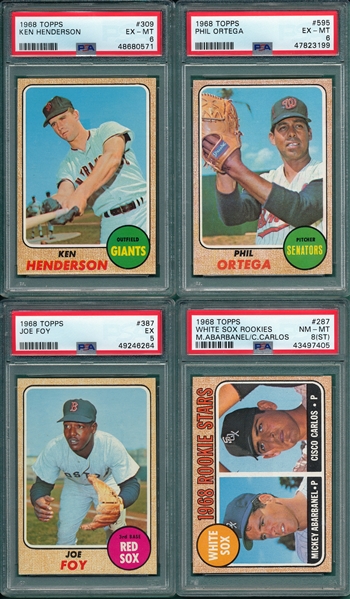 1968 Topps Lot of (42) W/ PSA (9) & #490 Mantle/Mays