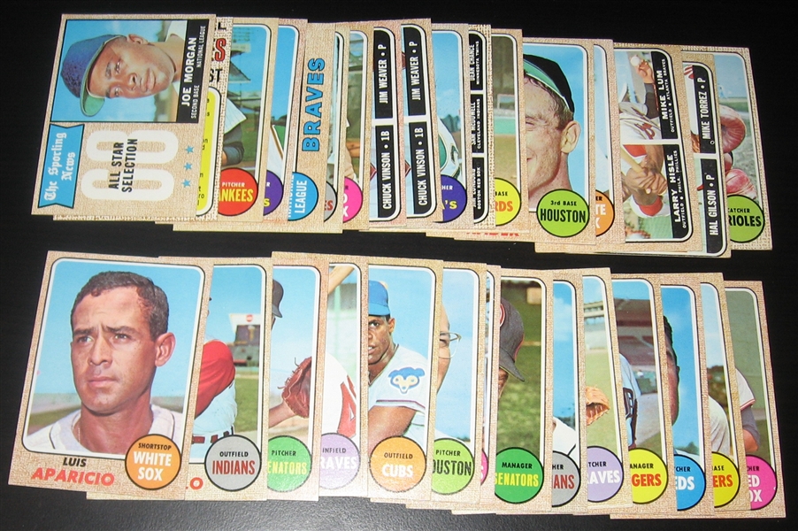 1968 Topps Lot of (42) W/ PSA (9) & #490 Mantle/Mays