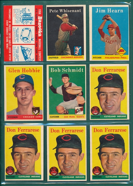 1958 Topps Lot of (204) W/ Contest Card