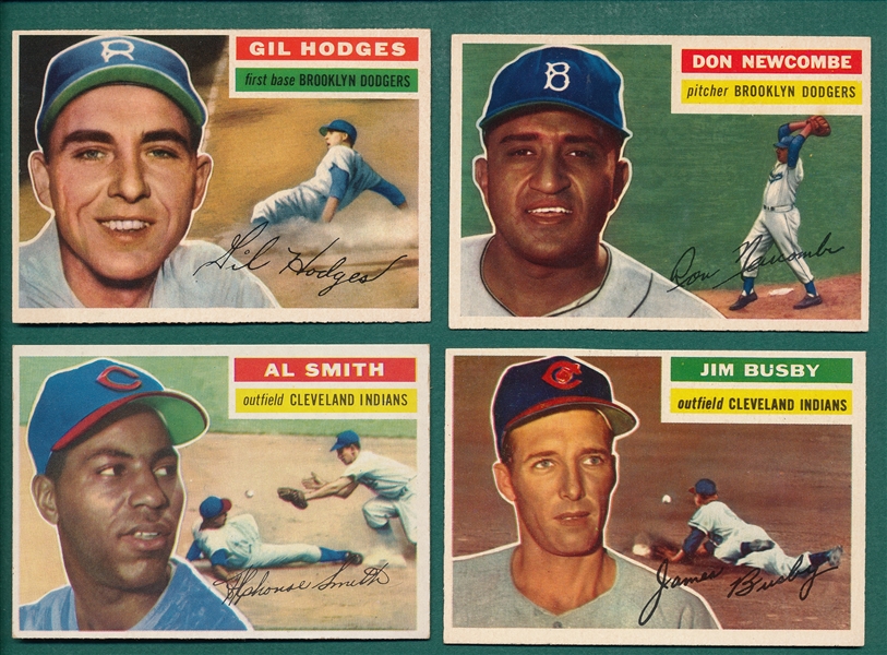 1956 Topps Lot of (4) W/ #145 Gil Hodges