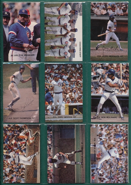 1982 Red Lobster Cubs Complete Set (28) W/ Ryne Sandberg, Rookie, PSA 8