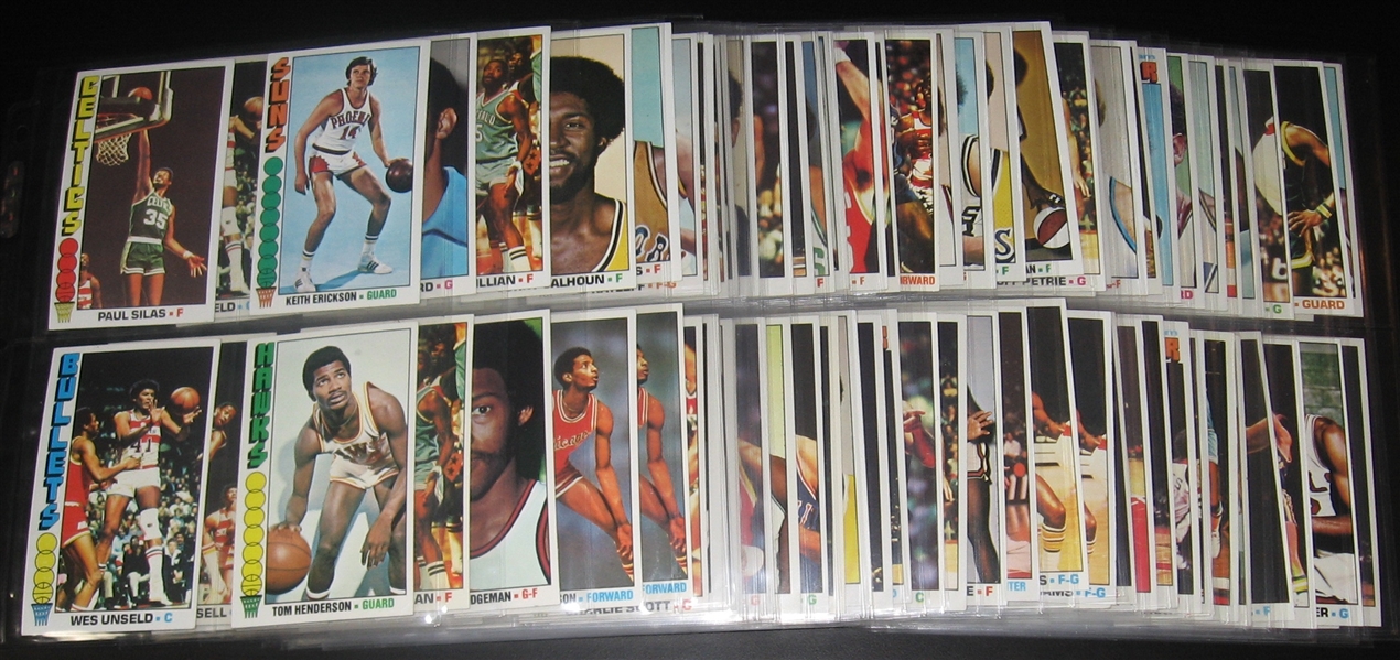 1976 Topps Basketball Lot of (197) W/ #1 Julius Erving