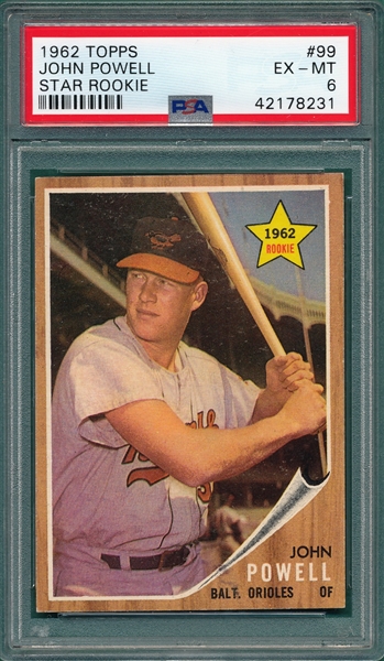 1962 Topps #99 Boog Powell PSA 6 *Rookie*