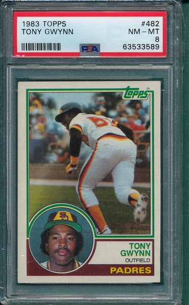 1983 Topps #482 Tony Gwynn PSA 8 *Rookie*