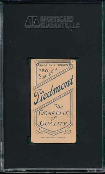 Lot Detail - 1909-1911 T206 Hoblitzell Piedmont Cigarettes SGC 1.5