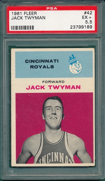 1961 Fleer Basketball #42 Jack Twyman PSA 5.5 