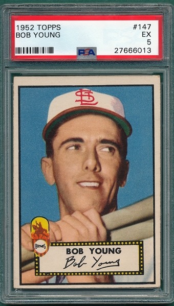 1952 Topps #147 Bob Young PSA 5