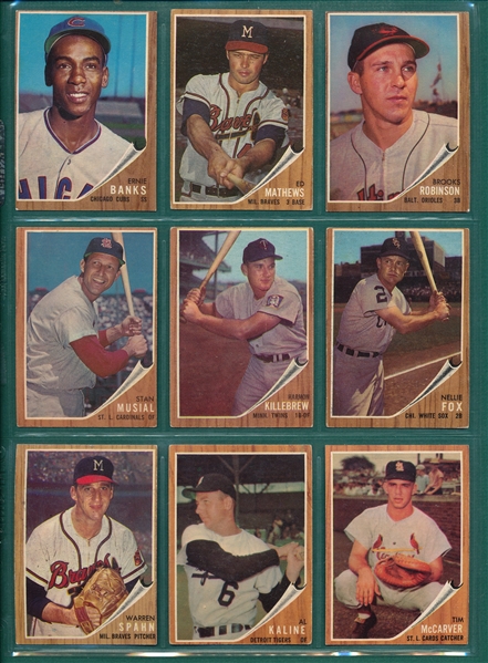 1962 Topps Baseball Complete Set (598 Cards) 