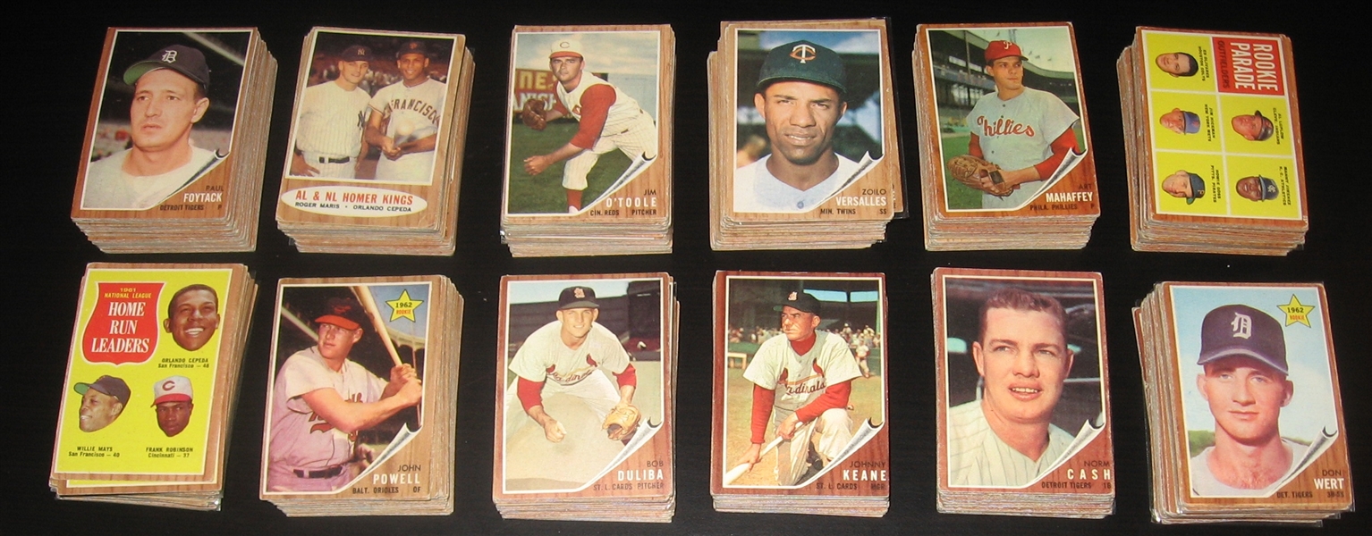 1962 Topps Baseball Complete Set (598 Cards) 