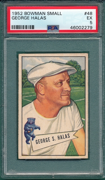 1952 Bowman Small #48 George Halas PSA 5 *Rookie*