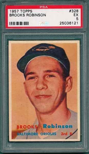 1957 Topps #328 Brooks Robinson PSA 5 *Rookie*