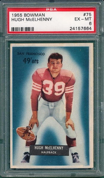 1955 Bowman Football #75 Hugh McElhenny PSA 6