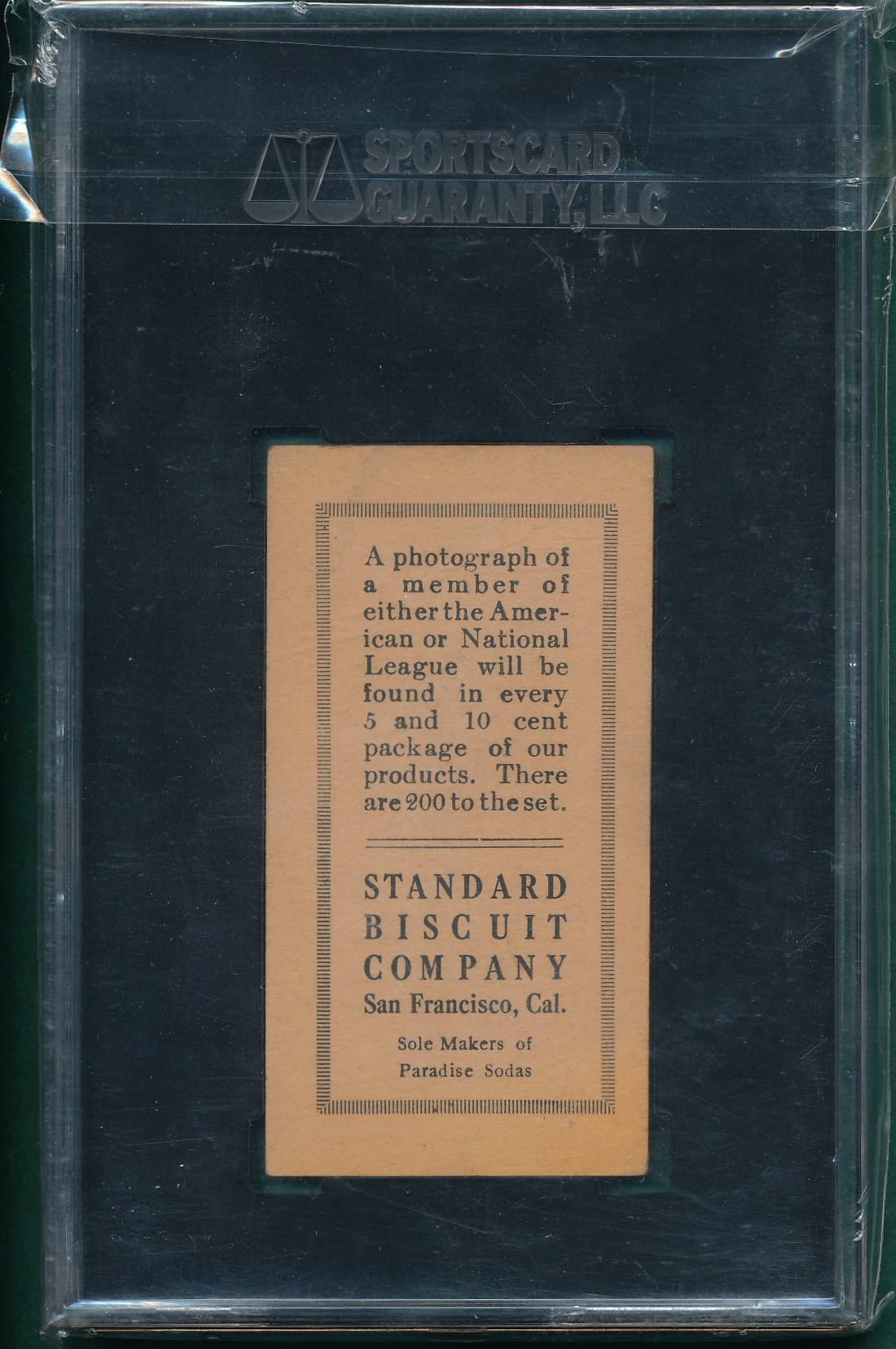 Lot Detail - 1916 Standard Biscuit Co. #8 J. Franklin Baker SGC 35 *Pop ...