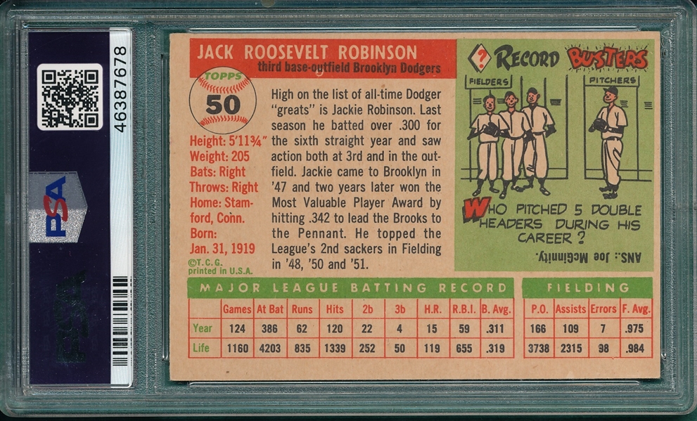1955 Topps #50 Jackie Robinson PSA 5