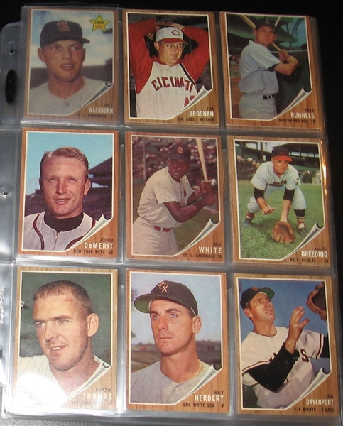 1962 Topps Lot of (106) 1st Series W/ Mathews, Killebrew & Spahn