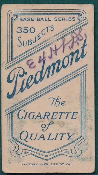 1909-1911 T206 Bresnahan, Batting, Piedmont Cigarettes 