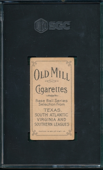 1909-1911 T206 Ryan Old Mill Cigarettes SGC 2 *Southern League*