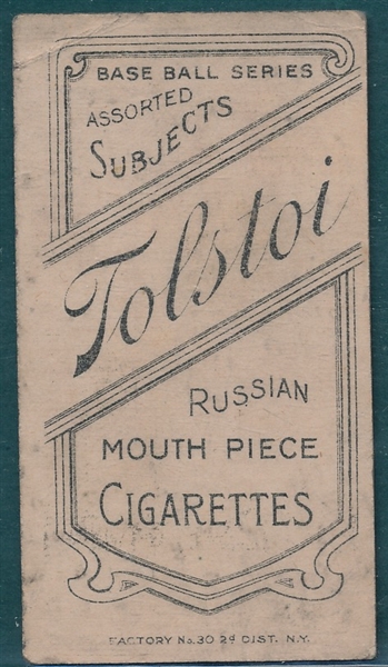 1909-1911 T206 Duffy Tolstoi Cigarettes