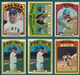 1972 Topps Lot of (17) W/ Mays & Fisk, Rookie