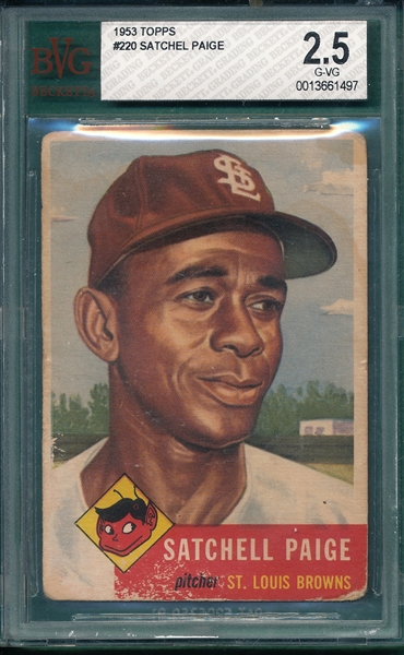 1953 Topps #220 Satchell Paige BVG 2.5