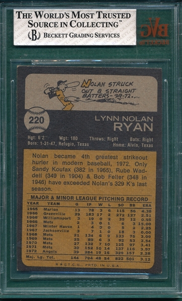 1973 Topps #220 Nolan Ryan BVG 5.5