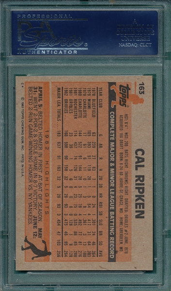 1983 Topps #163 Cal Ripken Jr. PSA 10 *Gem Mint*
