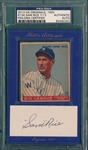 2013 Historic Autographs Originals, 1933, #134 Sam Rice, PSA Authentic