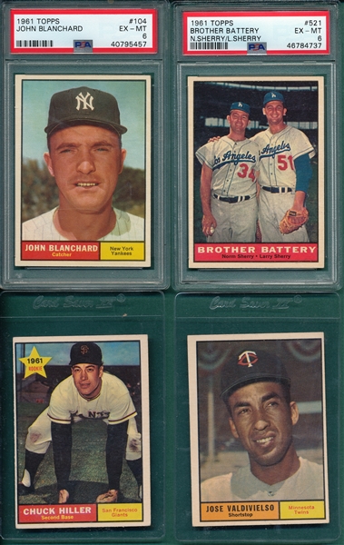 1961 Topps Lot of (52) W/ High Numbers & PSA