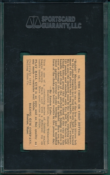 1933 DeLong #13 Rabbit Maranville SGC 30