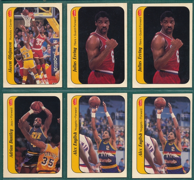 1986 Fleer Basketball Lot of (137) W/ Stickers