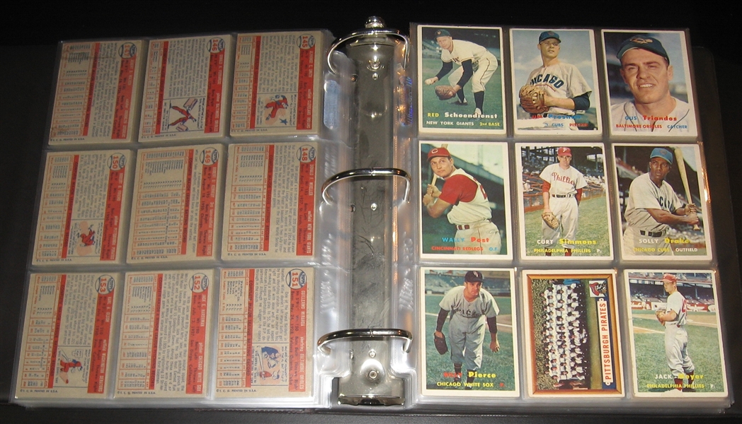 1957 Topps Baseball Partial Set (377/406) W/ 1st Series Checklist