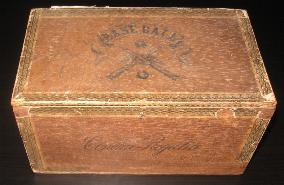 19th Century Baseball Themed Cigar Box