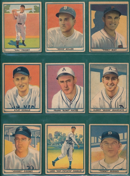 1941 Play Ball Lot of (9) W/ #1 Miller
