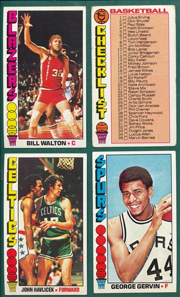 1976 Topps Basketball Lot of (8) W/ #100 Kareem Abdul-Jabbar