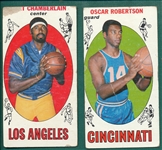 1969 Topps Basketball Lot of (6) W/ #1 Wilt Chamberlin
