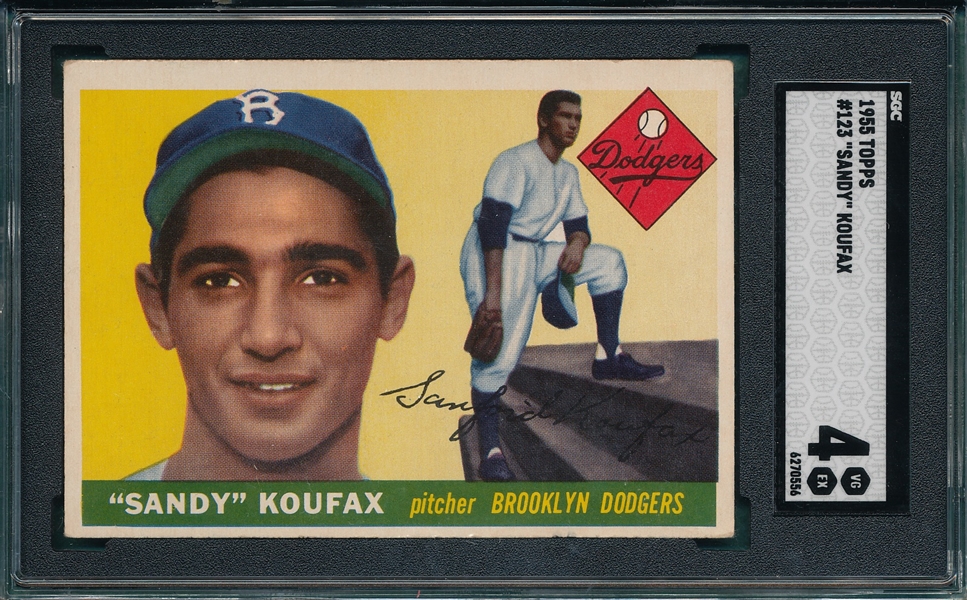 1955 Topps #123 Sandy Koufax SGC 4 *Rookie*