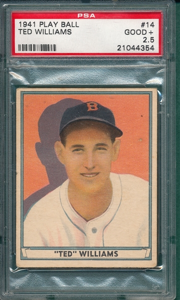 1941 Play Ball #14 Ted Williams PSA 2.5