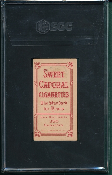 1909-1911 T206 Ty Cobb, Bat Off, Sweet Caporal Cigarettes SGC 2