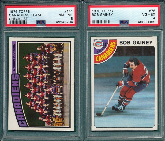 1976-85 O-Pee-Chee & Topps Hockey Lot of (485) W/ HOFers & PSA