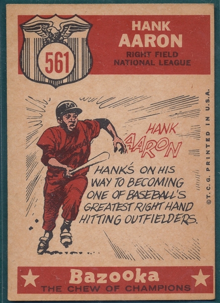 1959 Topps #561 Hank Aaron, All Star