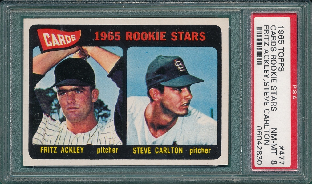 1965 Topps #477 Steve Carlton PSA 8 *Rookie*
