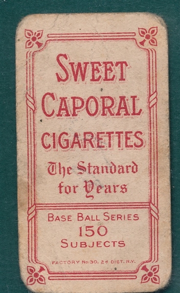 1909-1911 T206 Evers, Cubs on Jersey, Sweet Caporal Cigarettes