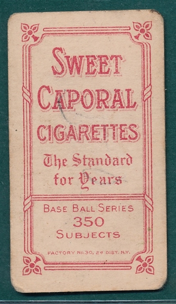 1909-1911 T206 Griffith, Batting, Sweet Caporal Cigarettes