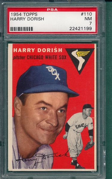 1954 Topps #110 Harry Dorish PSA 7