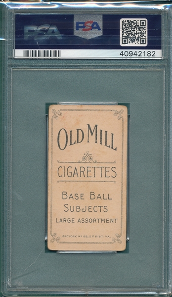 1909-1911 T206 Burke Old Mill Cigarettes PSA 3