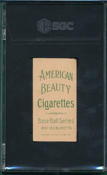 1909-1911 T206 Lake, No Ball, American Beauty Cigarettes SGC 2 *No Frame*