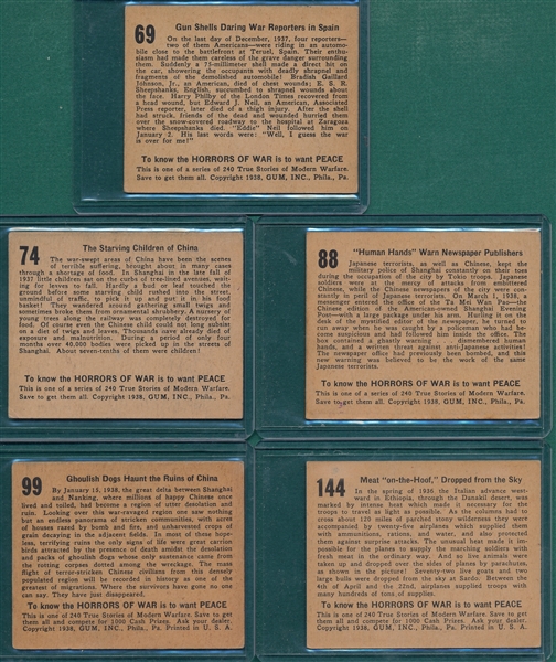 1938 Horrors of War, Lot of (5)