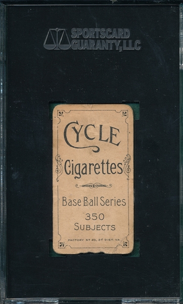 1909-1911 T206 Beckley Cycle Cigarettes SGC 10